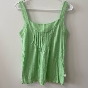 WESC GREEN LACE UP BACK TANK TOP